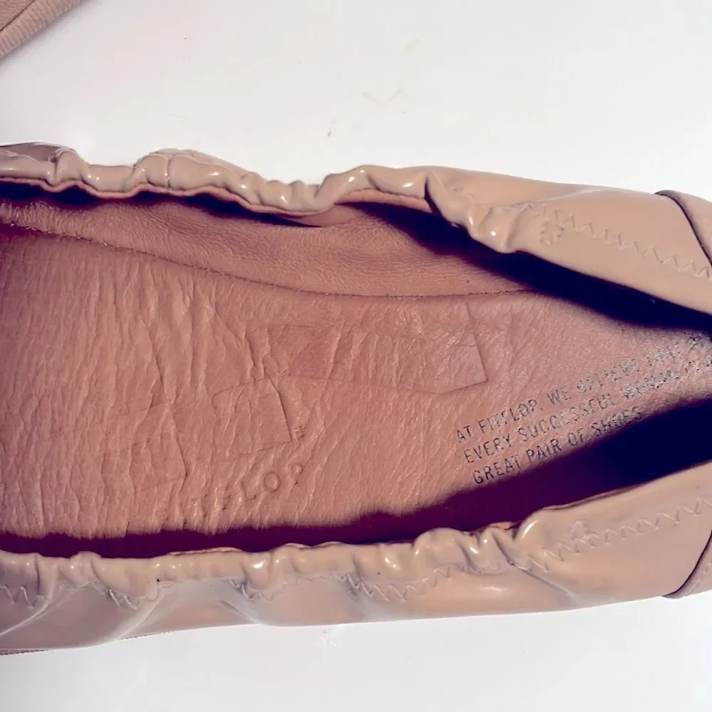 Fitflop tan 1” wedge slipon loafers